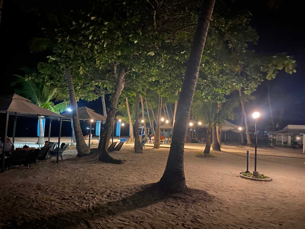 La Playa at night