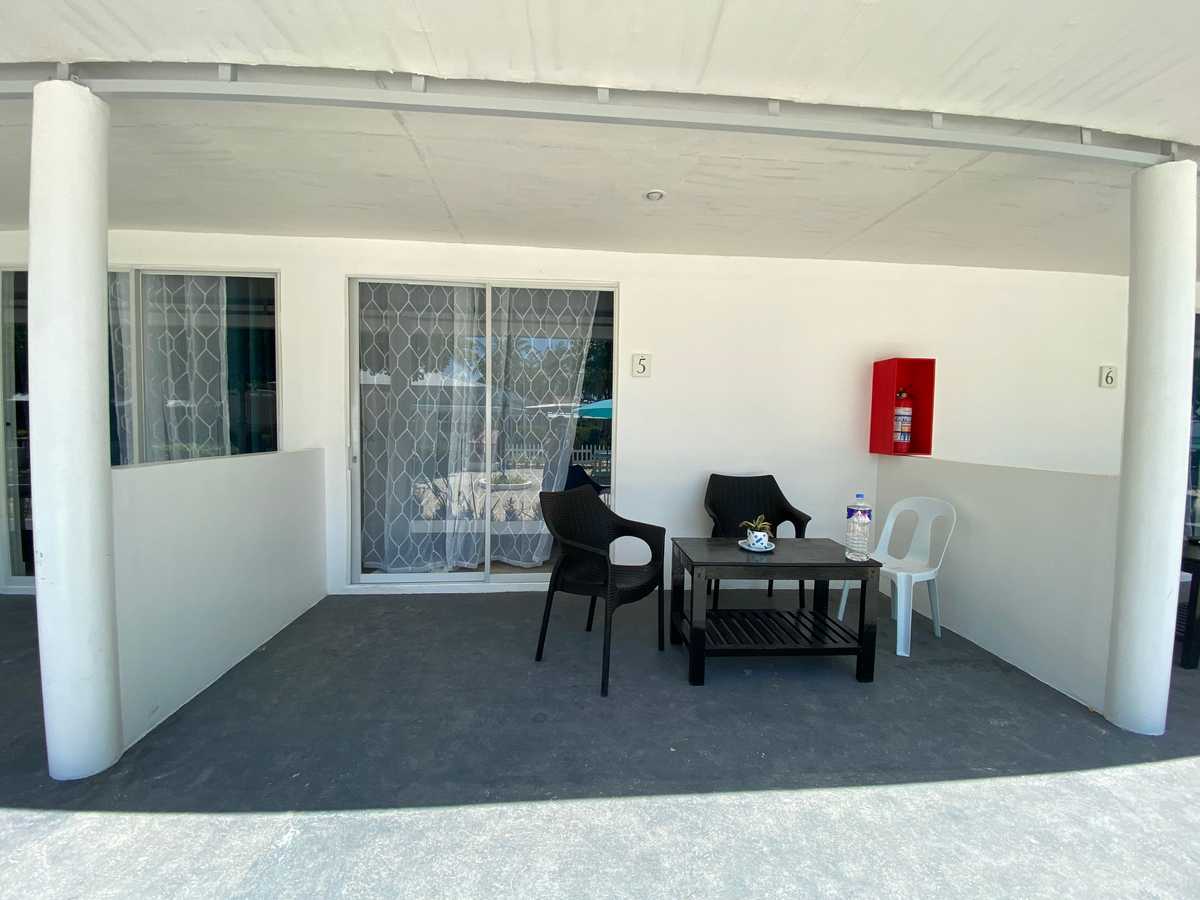 Patio view - room at La Playa